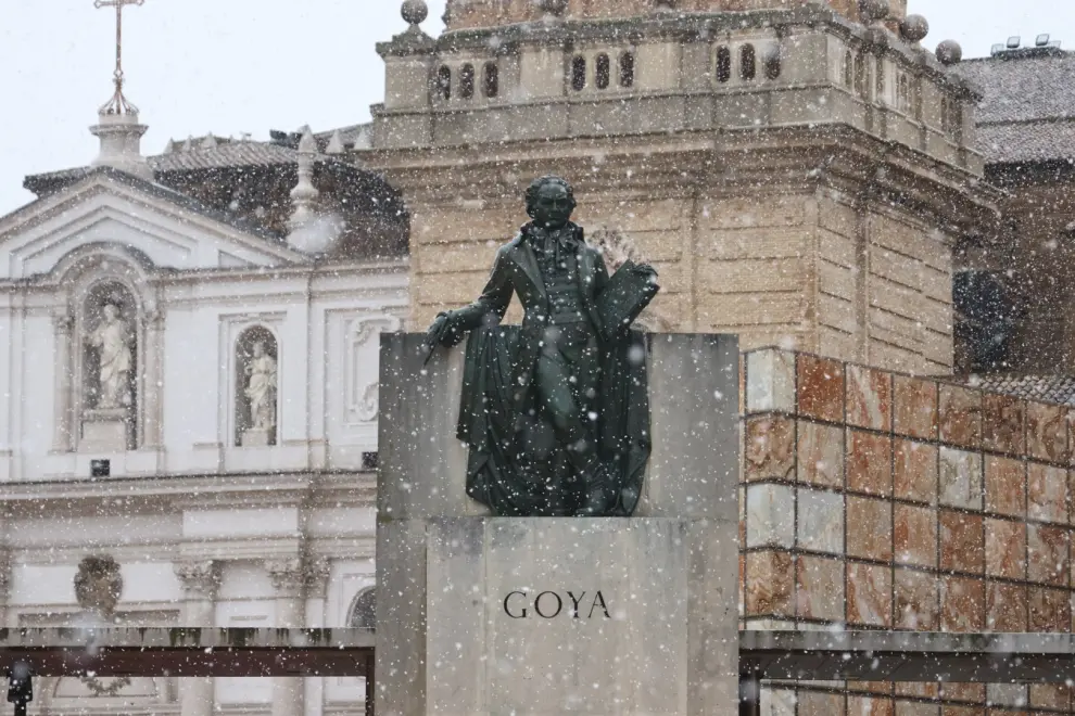 Viernes, 19 de enero de 2024: nevada en Zaragoza