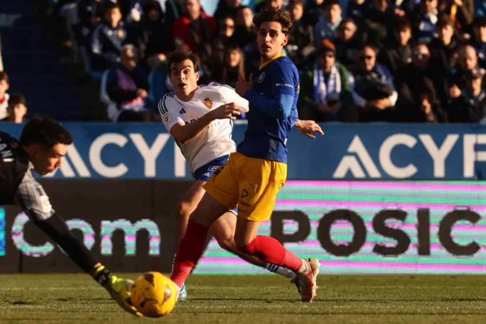 Partido Real Zaragoza-Andorra, de la jornada 23 de Segunda Divisón, en La Romareda