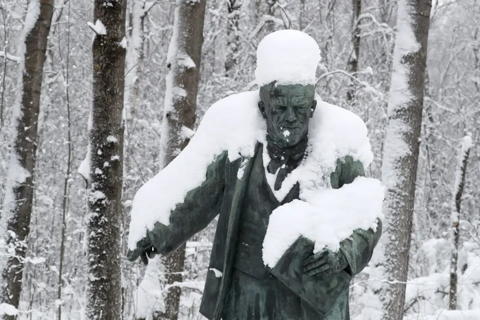 Estatua de Lenin en San Petersburgo. RUSSIA LENIN DEATH ANNIVERSARY