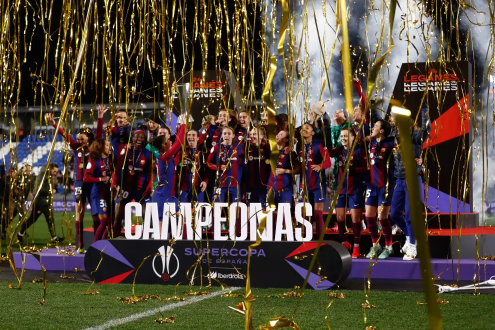 Partido Barcelona-Levante, final de la Supercopa femenina de fútbol