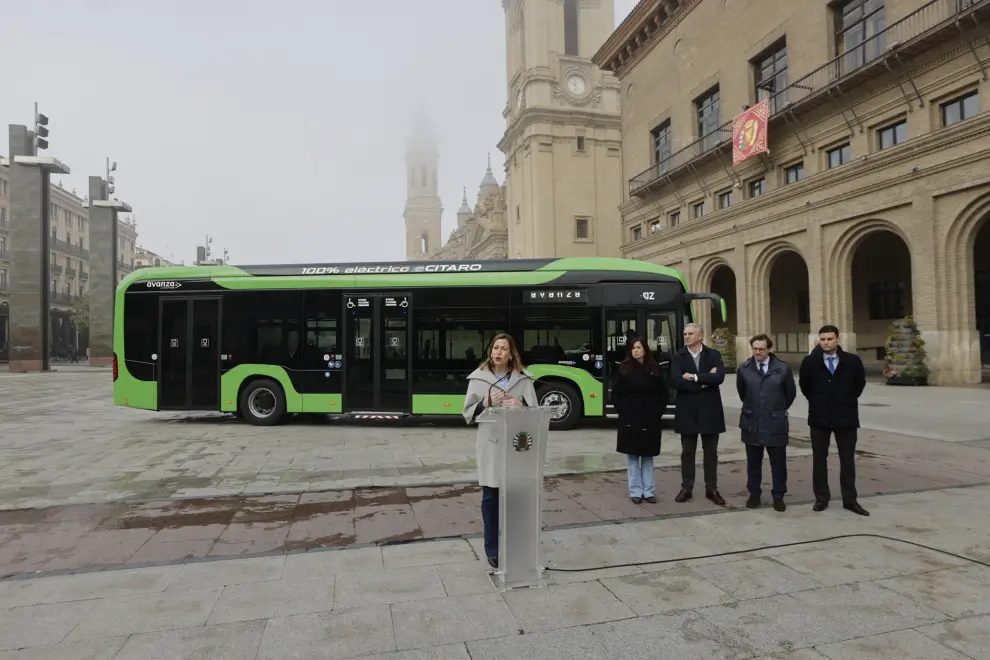 Presentación de los nuevos modelos de bus en Zaragoza.