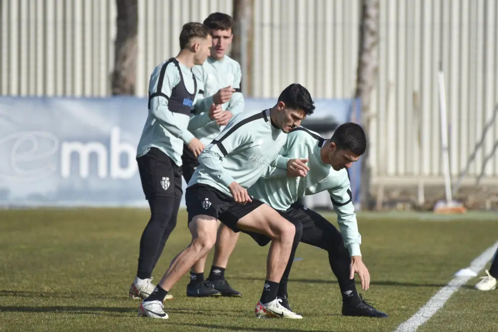 Primera sesión de Elady y Carlos Gutiérrez con la SD Huesca.