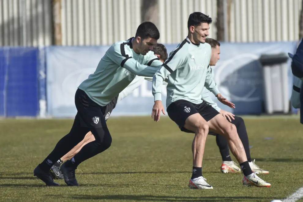 Primera sesión de Elady y Carlos Gutiérrez con la SD Huesca.
