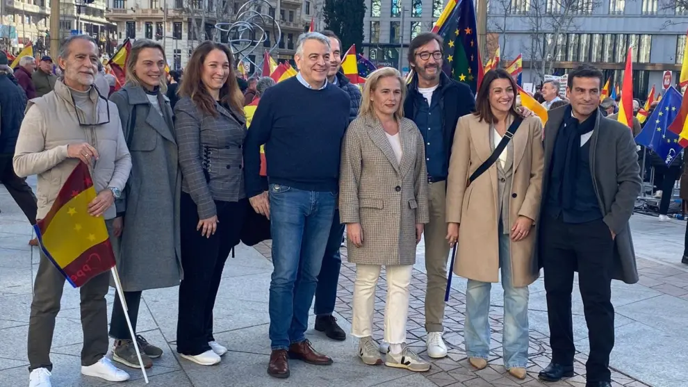 Delegación del PP vasco en la manifestación de este domingo en Madrid..PP..28/01/2024 [[[EP]]]