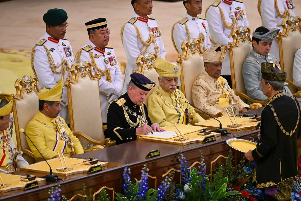 Ceremonia de Bienvenida del 17º Rey de Malasia, el Sultán Ibrahim Iskandar.
