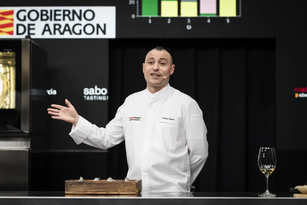 Madrid Fusión 2024: mesa sensorial del Centro de Innovación Gastronómica de Aragón de Huesca