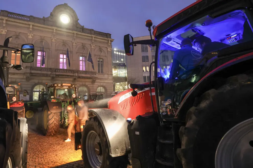 Concentración de tractores en Bruselas