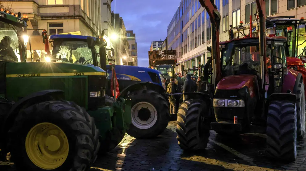 Concentración de tractores en Bruselas