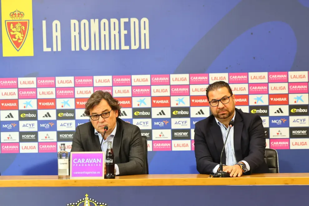 Presentación de los nuevos fichajes del Real Zaragoza:  Raúl Guti y Akim Zedadka
