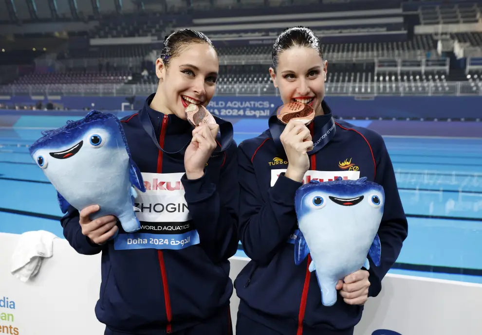 Iris Tió y Alisa Ozhogina ganan el bronce en el dúo técnico de artística del Mundial de Doha