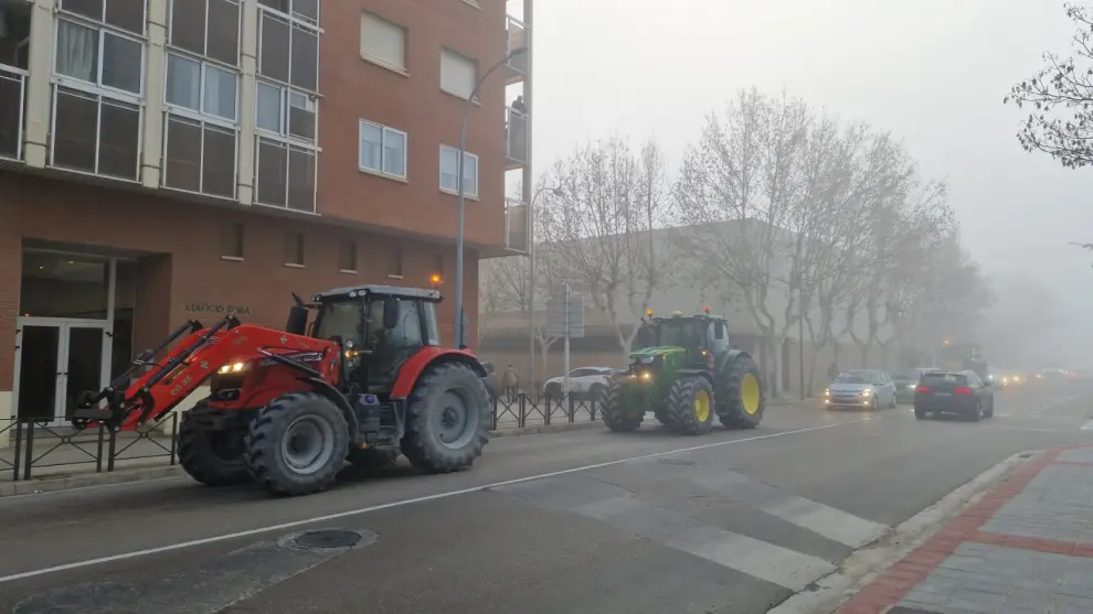 Los tractores comienzan a llegar a Huesca.