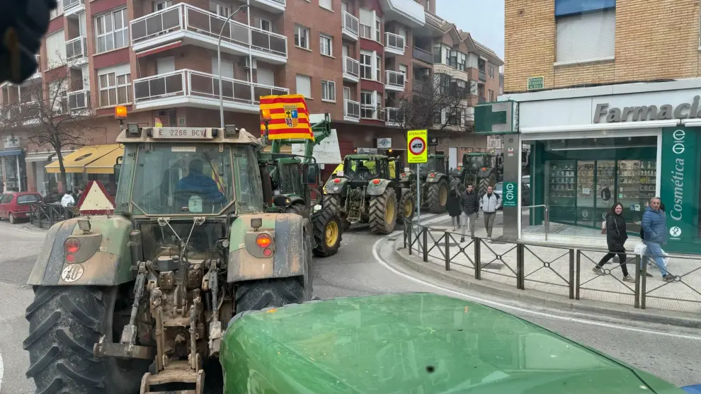 Secaderos y cooperativas de Los Monegros se unen a las movilizaciones en Huesca.
