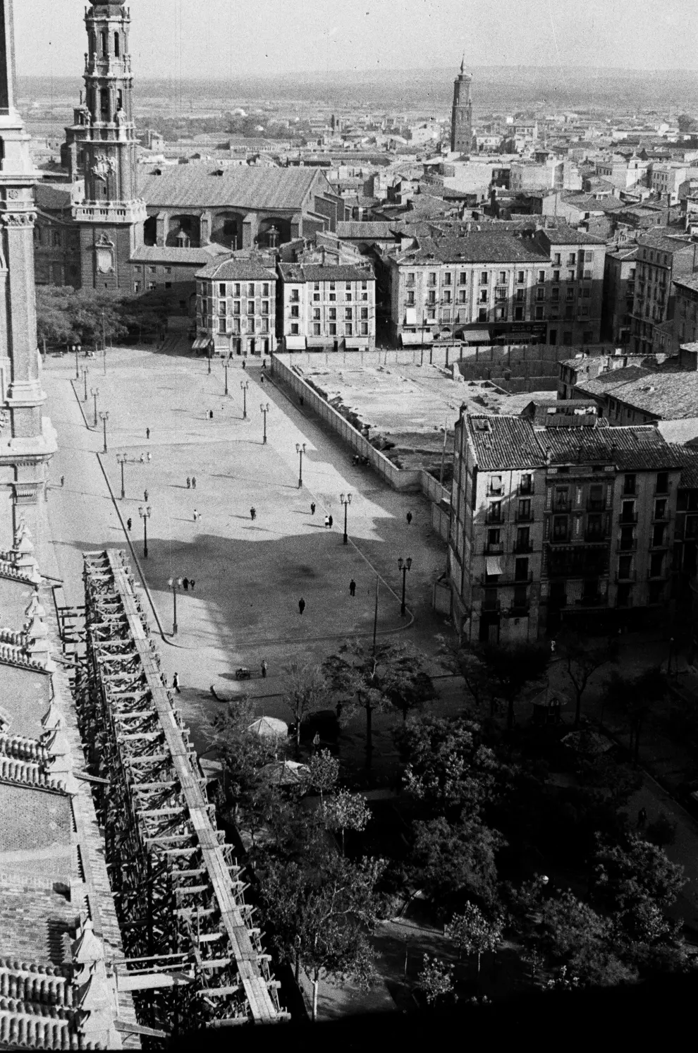 La plaza del Pilar a lo largo de los años.