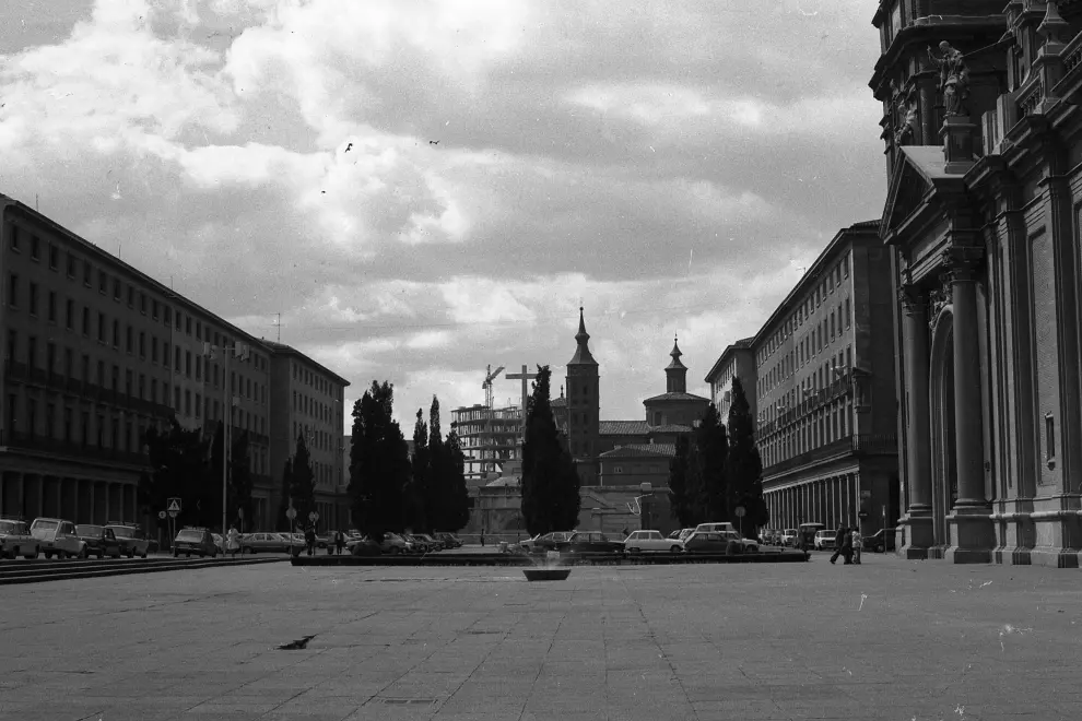 La plaza del Pilar a lo largo de los años.
