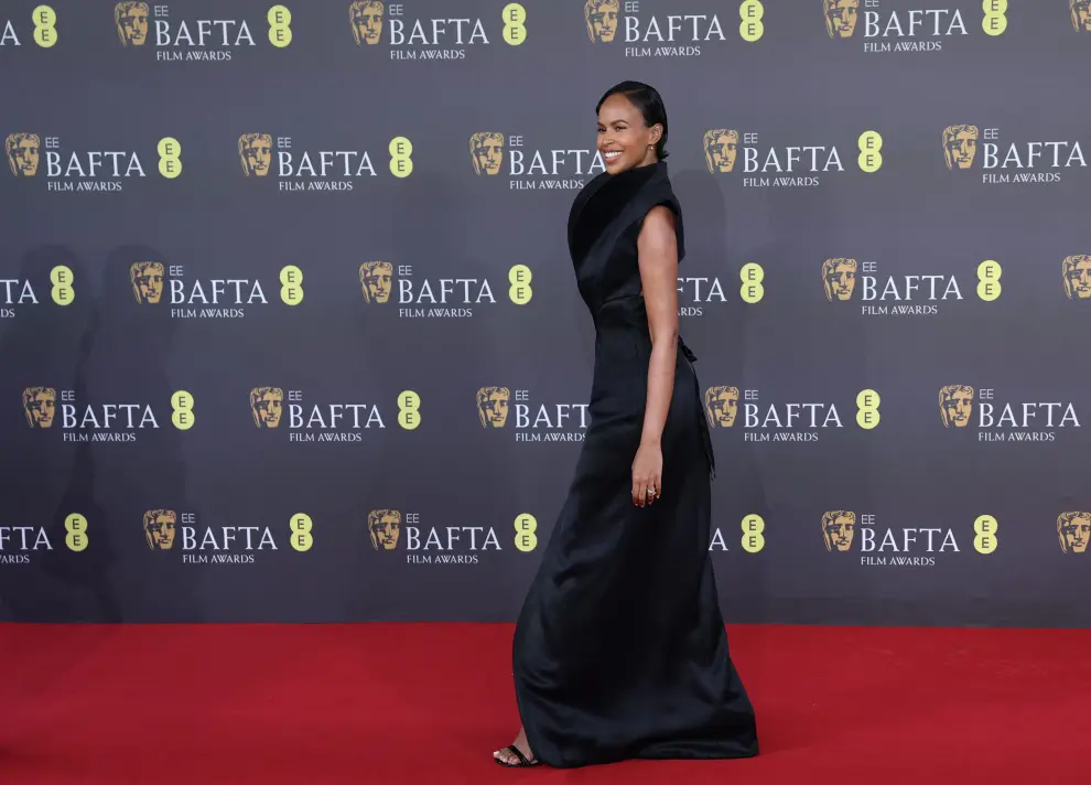 Sandra Hermida, J. A. Bayona, Enzo Vogrincic and Belen Atienza arrive at the 2024 British Academy of Film and Television Awards (BAFTA) at the Royal Festival Hall in the Southbank Centre, London, Britain, February 18, 2024. REUTERS/Isabel Infantes [[[REUTERS VOCENTO]]] AWARDS-BAFTA/