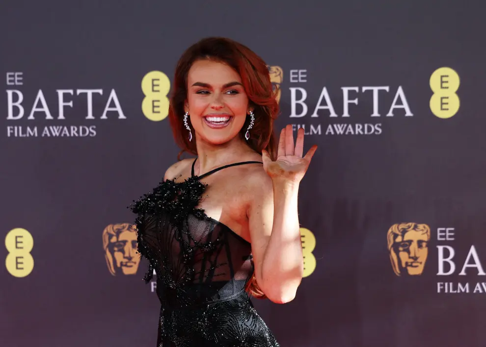 Andreea Cristea arrives at the 2024 British Academy of Film and Television Awards (BAFTA) at the Royal Festival Hall in the Southbank Centre, London, Britain, February 18, 2024. REUTERS/Isabel Infantes [[[REUTERS VOCENTO]]] AWARDS-BAFTA/