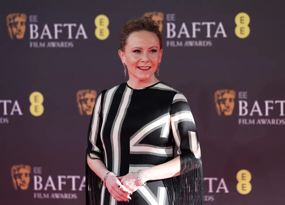 Chair of the BAFTA Film Committee Anna Higgs arrives at the 2024 British Academy of Film and Television Awards (BAFTA) at the Royal Festival Hall in the Southbank Centre, London, Britain, February 18, 2024. REUTERS/Isabel Infantes [[[REUTERS VOCENTO]]] AWARDS-BAFTA/