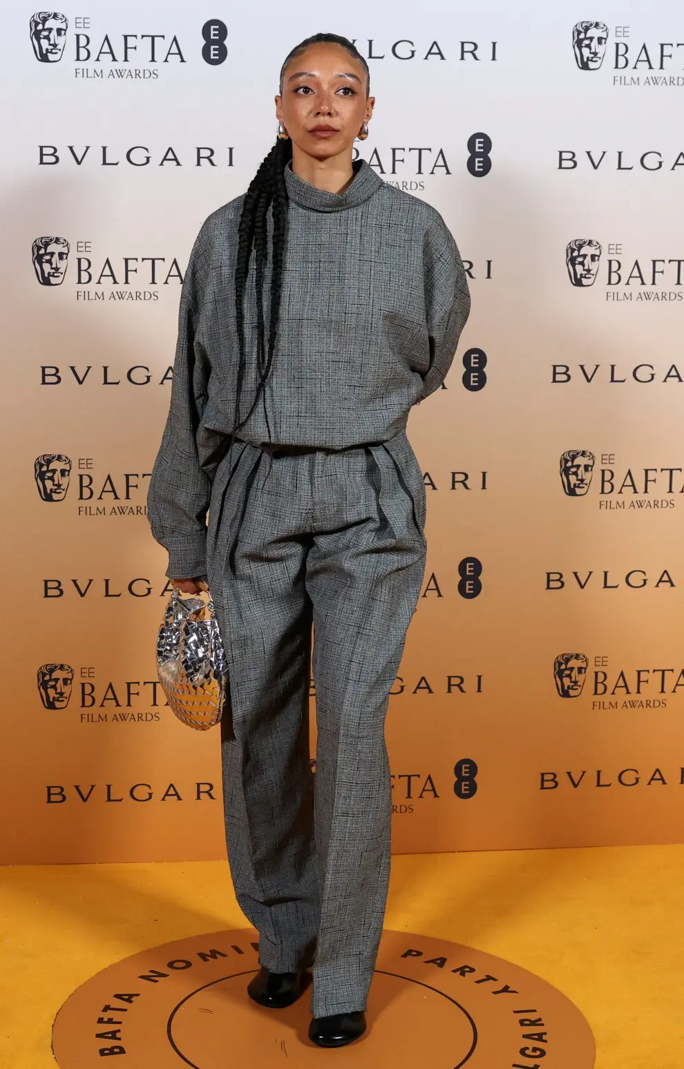 Alison Oliver poses as she arrives at the Nominees Party for 2024 BAFTA Film Awards, supported by Bulgari, at the National Gallery in London, Britain, February 17, 2024. REUTERS/Isabel Infantes [[[REUTERS VOCENTO]]] AWARDS-BAFTA/NOMINEES-PARTY