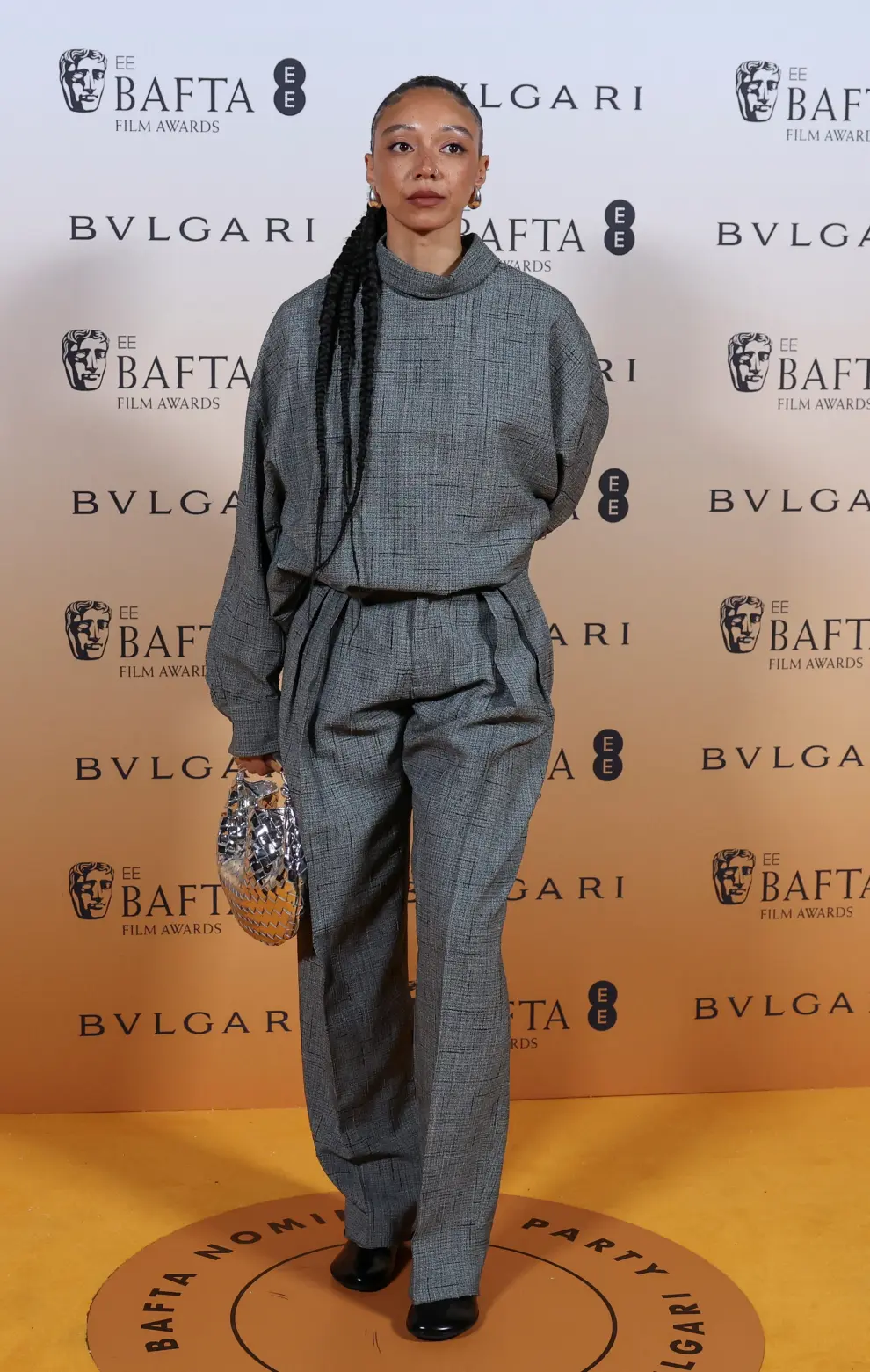 Adjoa Andoh poses as she arrives at the Nominees Party for 2024 BAFTA Film Awards, supported by Bulgari, at the National Gallery in London, Britain, February 17, 2024. REUTERS/Isabel Infantes [[[REUTERS VOCENTO]]] AWARDS-BAFTA/NOMINEES-PARTY