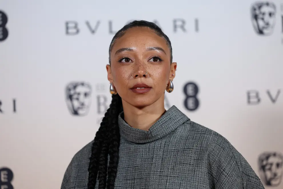 Savannah Leaf poses as she arrives at the Nominees Party for 2024 BAFTA Film Awards, supported by Bulgari, at the National Gallery in London, Britain, February 17, 2024. REUTERS/Isabel Infantes [[[REUTERS VOCENTO]]] AWARDS-BAFTA/NOMINEES-PARTY