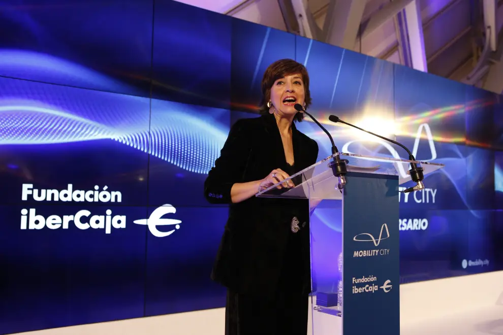 Acto de conmemoración del primer aniversario del Mobility City en el Pabellón Puente de Zaragoza