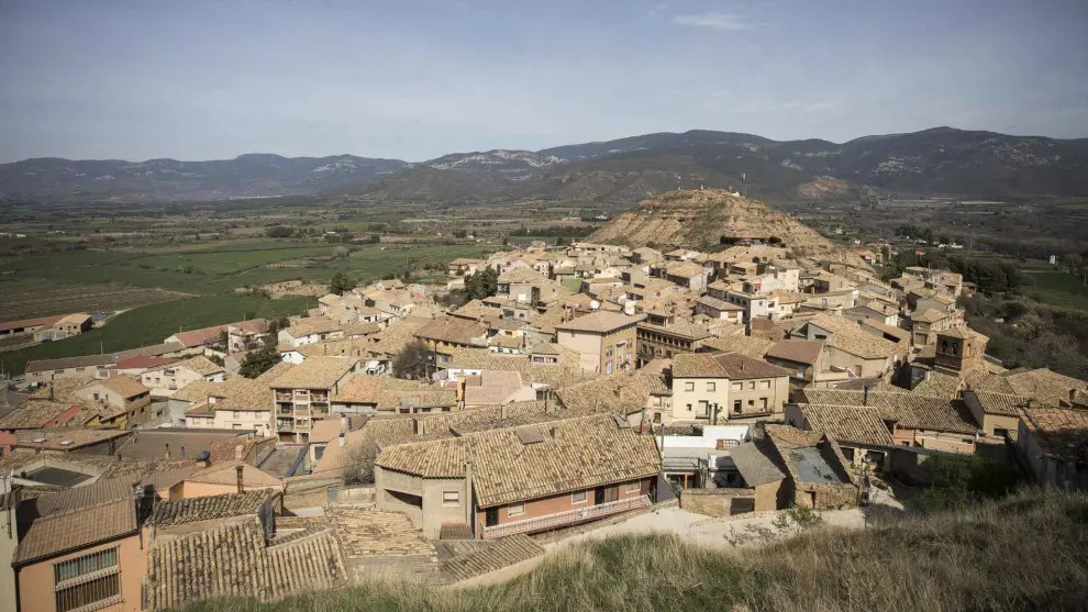 Vista del bonito pueblo de Bolea, en Huesca