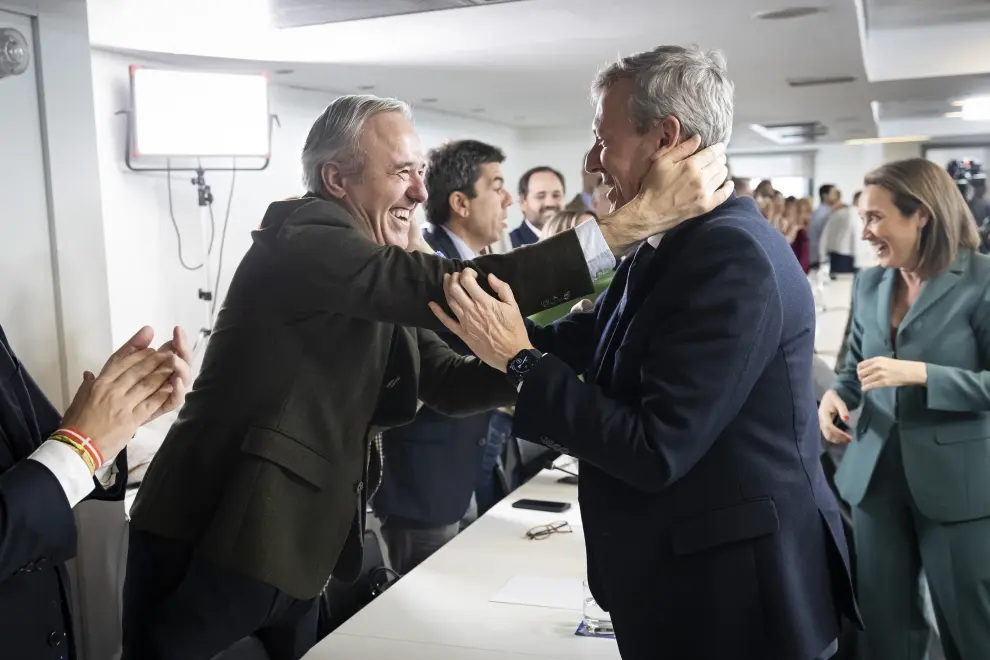 Ejecutiva Nacional del Partido Popular en Madrid presidida por Alberto Núñez Feijóo y con presencia de Jorge Azcón y el resto de presidentes autonómicos y dirigentes del PP.