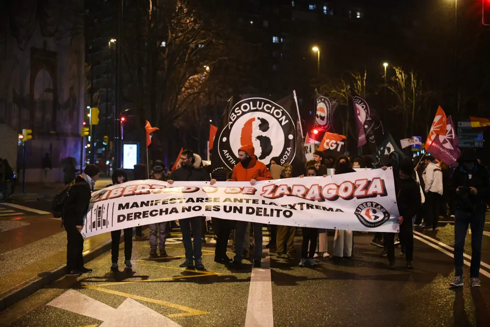 Manifestación en apoyo a 'Los 6 de Zaragoza