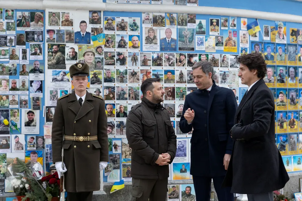 Visita de la UE a Ucrania en el segundo aniversario de la invasión rusa.