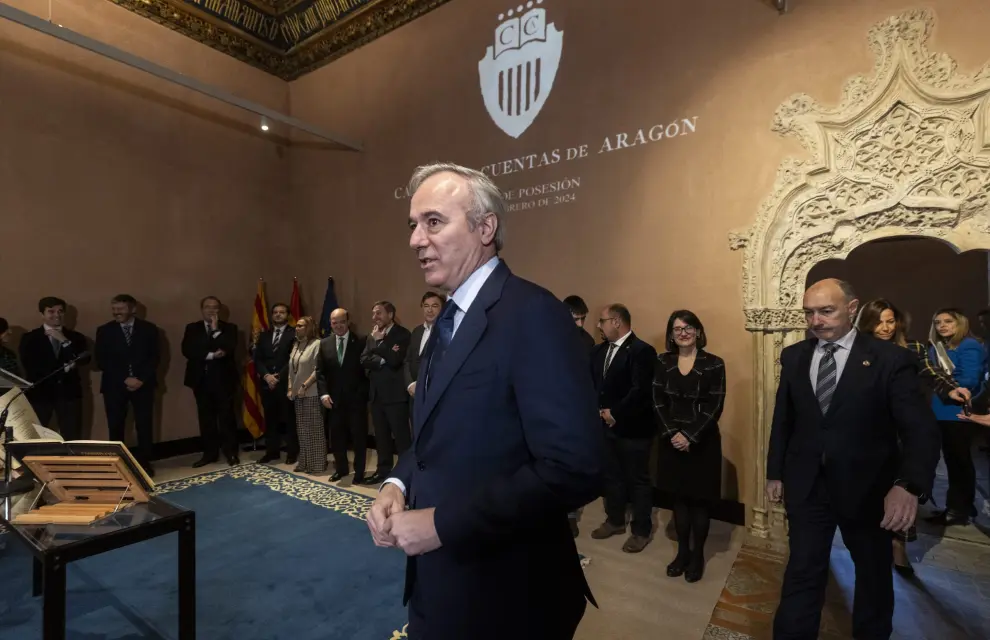 Toma de posesión de los nuevos cargos de la Cámara de Cuentas de Aragón en el Salón del Trono del palacio de la Aljafería