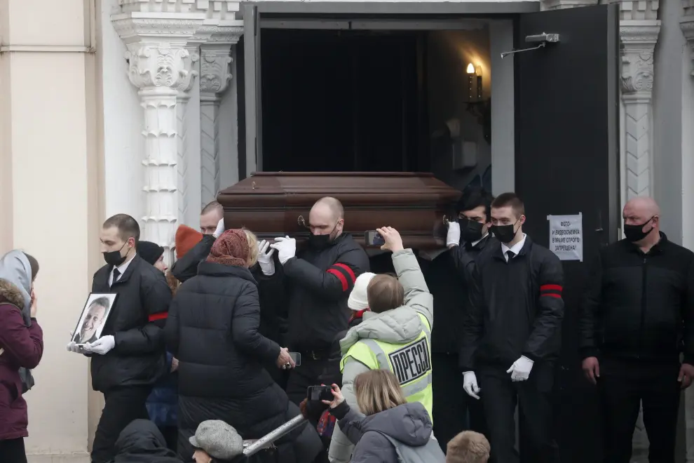 Funeral por Navalni, en Moscú.
