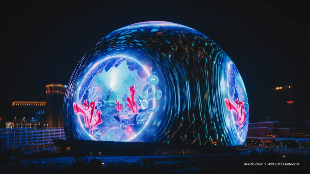 La cubierta de La Esfera de Las Vegas se estrenó el 4 de julio de 2023