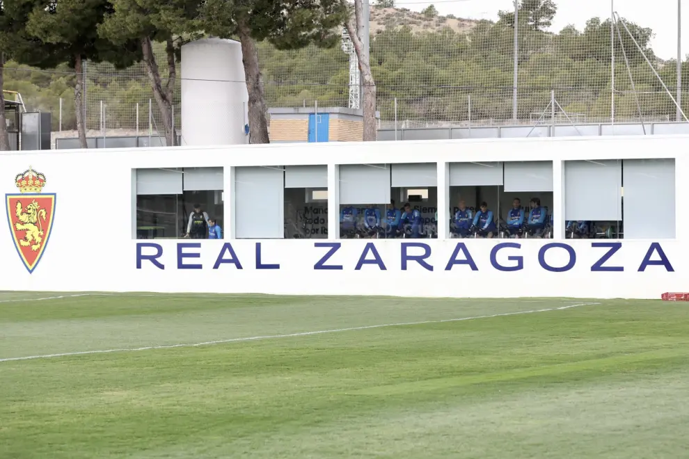 Entrenamiento del Real Zaragoza en la Ciudad Deportiva tras la derrota ante el Amorebieta