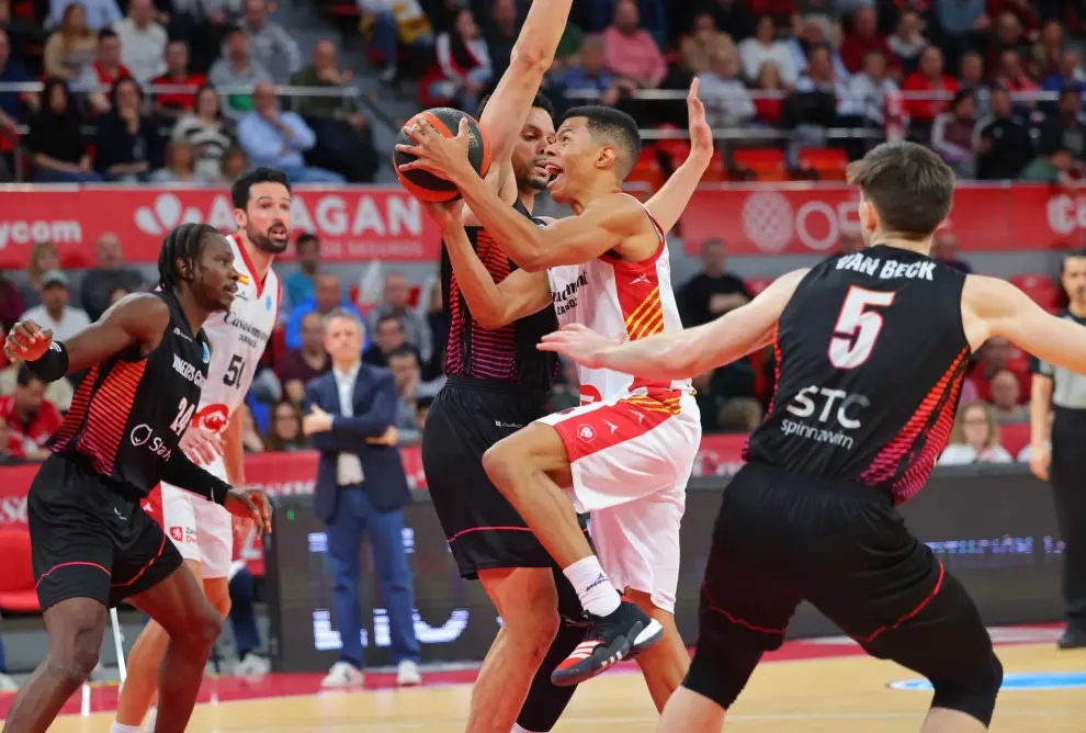 Partido Casademont Zaragoza-Niners Chemnitz, cuartos de final de la FIBA Europe Cup
