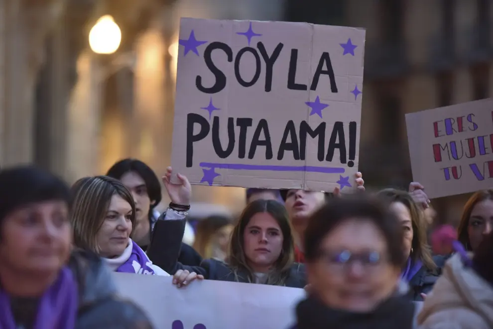 Manifestación 8M en Huesca