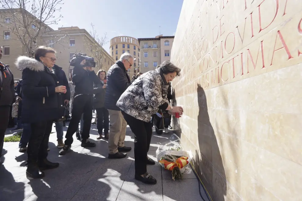 Concentración de las víctimas por terrorismo en Zaragoza