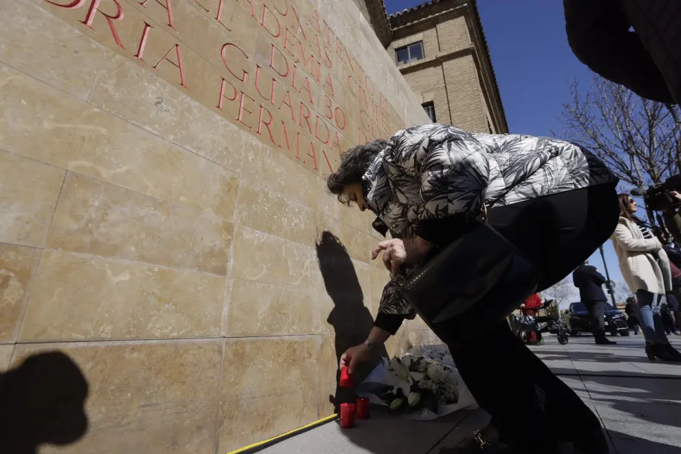 Concentración de las víctimas por terrorismo en Zaragoza