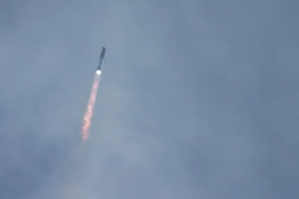 Despegue con éxito de la nave Starship de la empresa de Elon Musk, SpaceX.