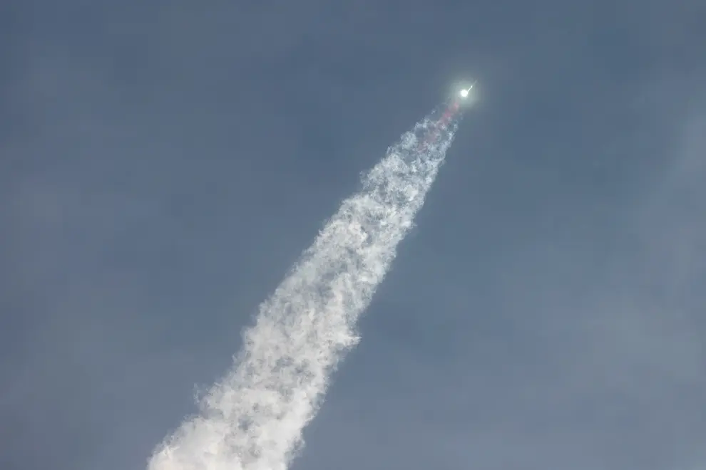 Despegue con éxito de la nave Starship de la empresa de Elon Musk, SpaceX.