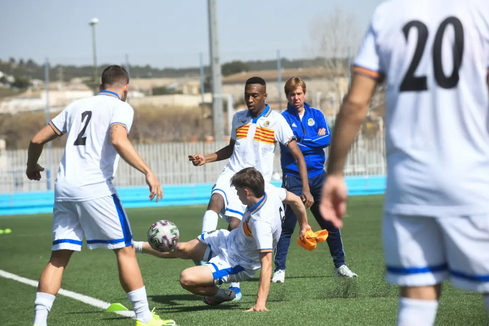 Entrenamiento de la selección aragonesa que participa en la Copa Regiones UEFA, en el Pedro Sancho de Zaragoza
