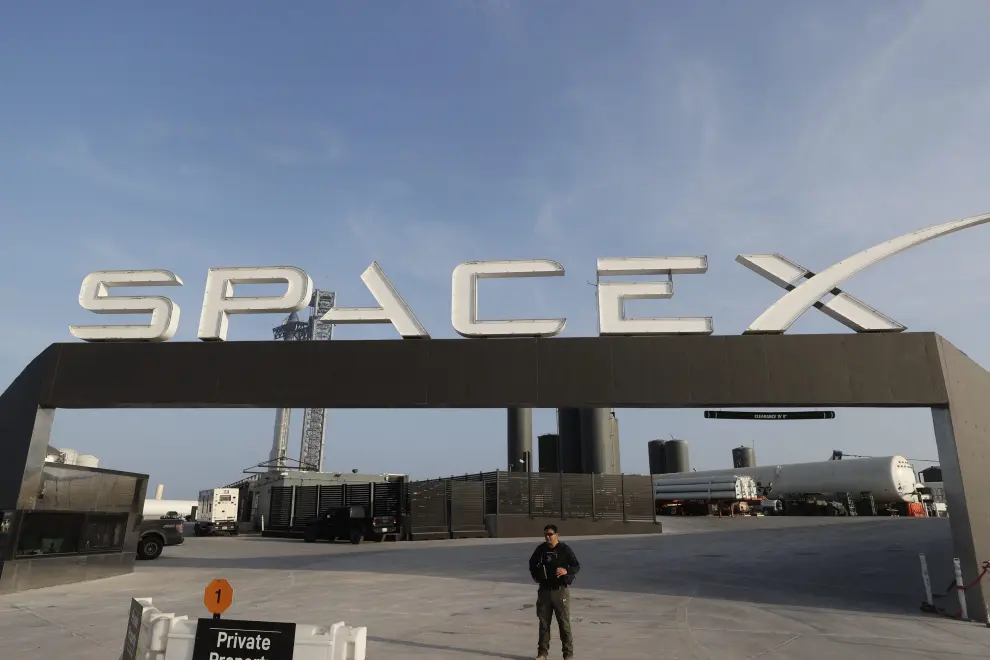 La empresa SpaceX de Elon Musk en Boca Chica, Texas.