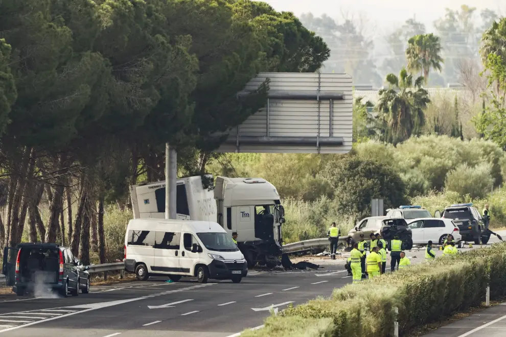 Grave accidente de tráfico en Los Palacios (Sevilla)