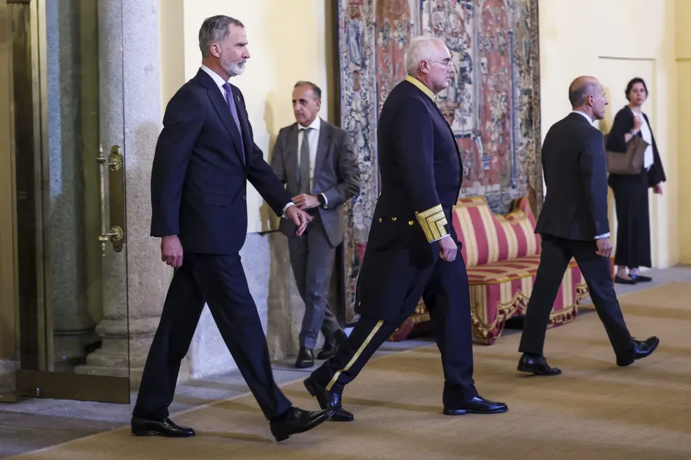 El rey Felipe VI preside la asamblea ordinaria de la Diputación Permanente y Consejo de la Grandeza de España y Títulos del Reino en el Palacio Real de El Pardo