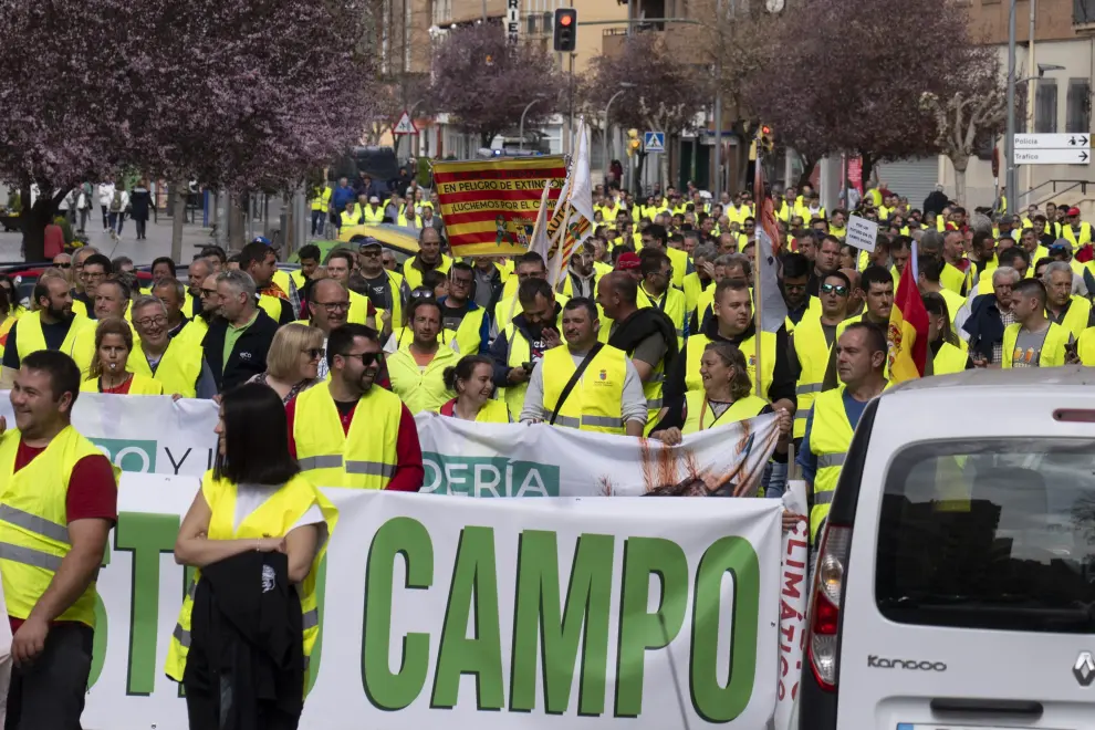 Manifestación de agricultores en Teruel