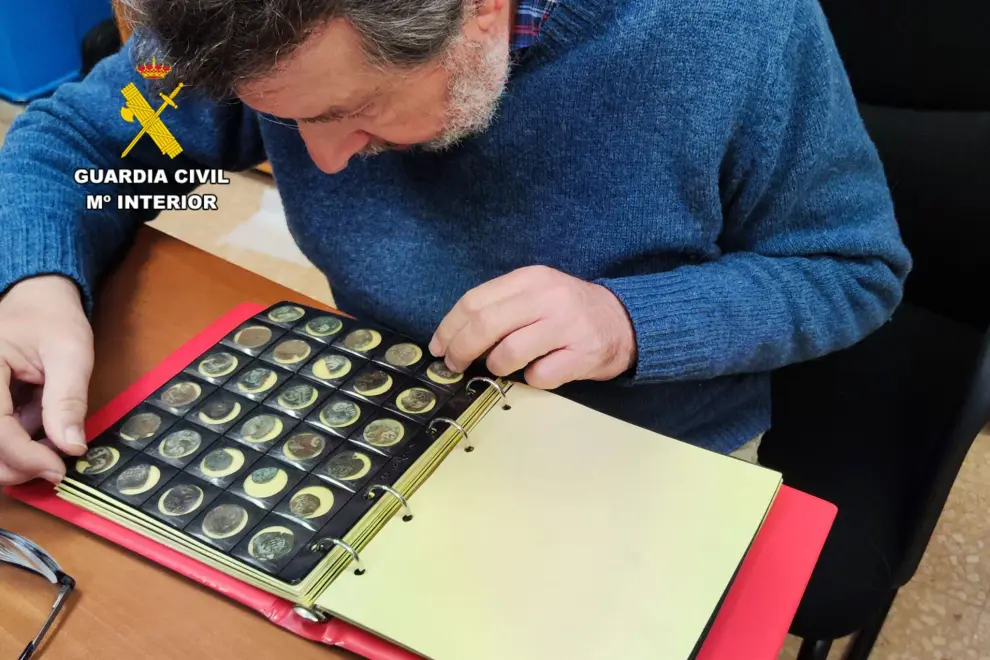 Más 600 monedas de valor patrimonial e histórico incautadas en la comarca de Tarazona