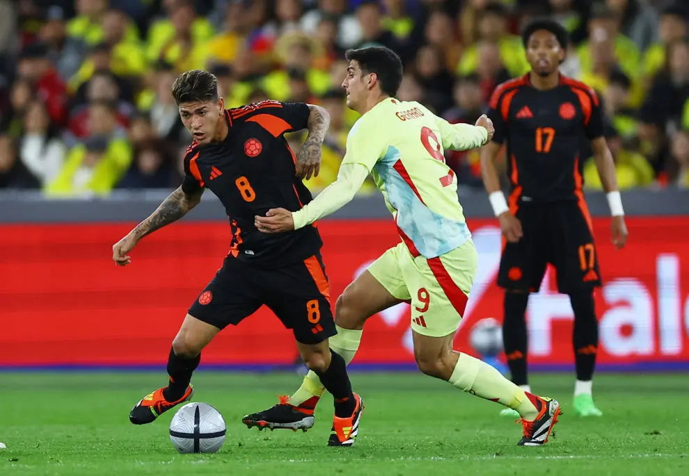 Partido España-Colombia, amistoso de selecciones, en el estadio de Londres