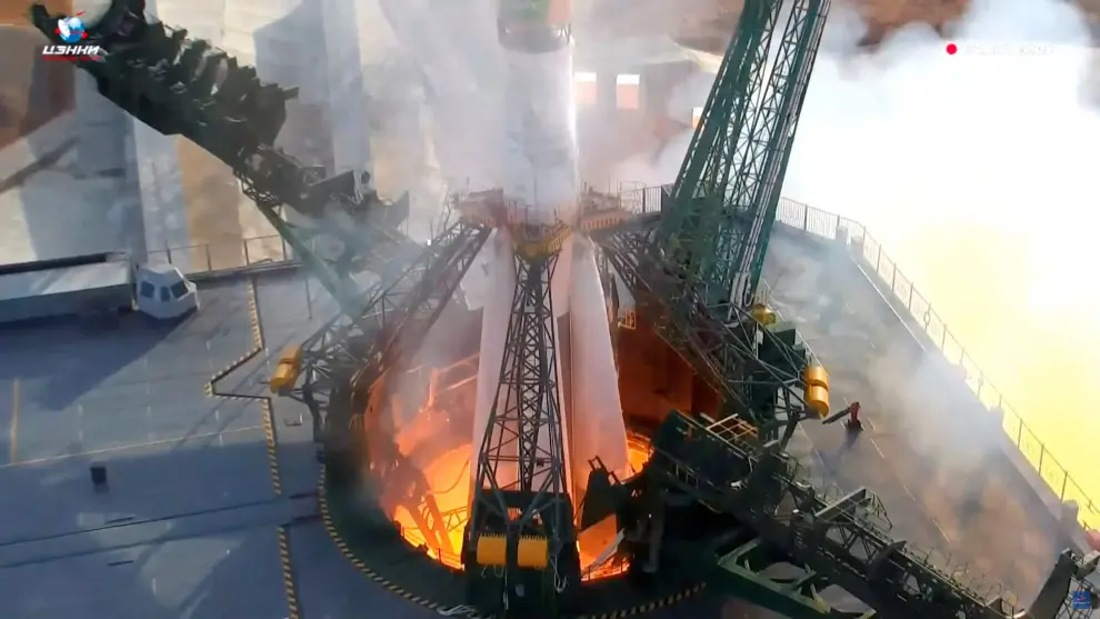 Lanzamiento de la nave Soyuz MS-25