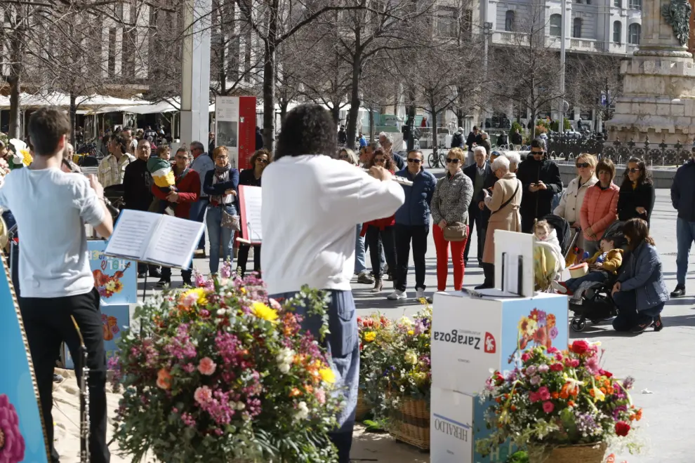Concierto del Quinteto Aura en la plaza de España.