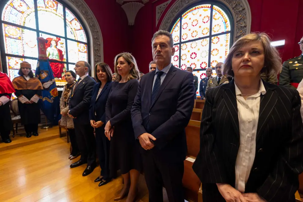 La celebración del patrón de la Universidad de Zaragoza, San Braulio, ha estado presidida por el rector y el presidente aragonés, con presencia de la alcaldesa y el arzobispo