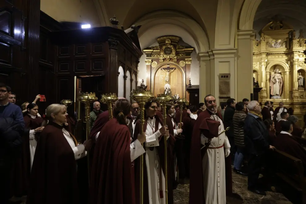 Semana Santa de Zaragoza 2024: cofradía de Jesús Camino del Calvario en Santa Engracia